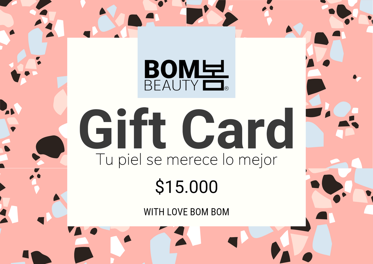 Tarjeta de Regalo: WITH LOVE BOM BOM