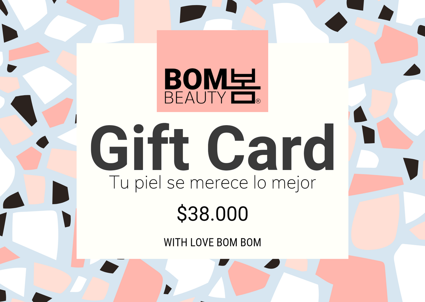 Tarjeta de Regalo: WITH LOVE BOM BOM