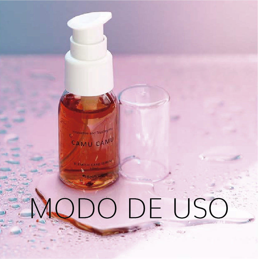 Descubre cómo aplicar el serum Camu Camu Blemish Care de la marca Bellflower. 